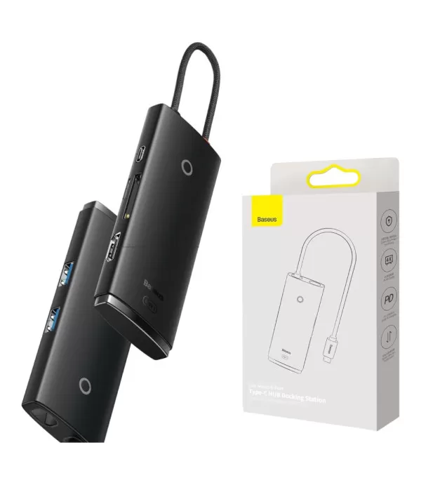 Baseus Lite Serija Hub 6u1 USB-C + HDMI + USB-C PD + microSD/SD