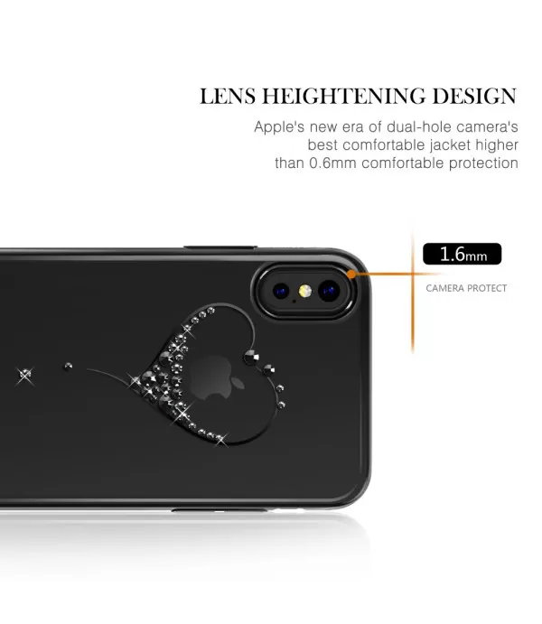 Kingxbar Plastična maska Swarovski iPhone X