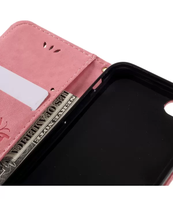 Preklopna torbica maskica s uzorkom leptira za iPhone SE / 8 / 7