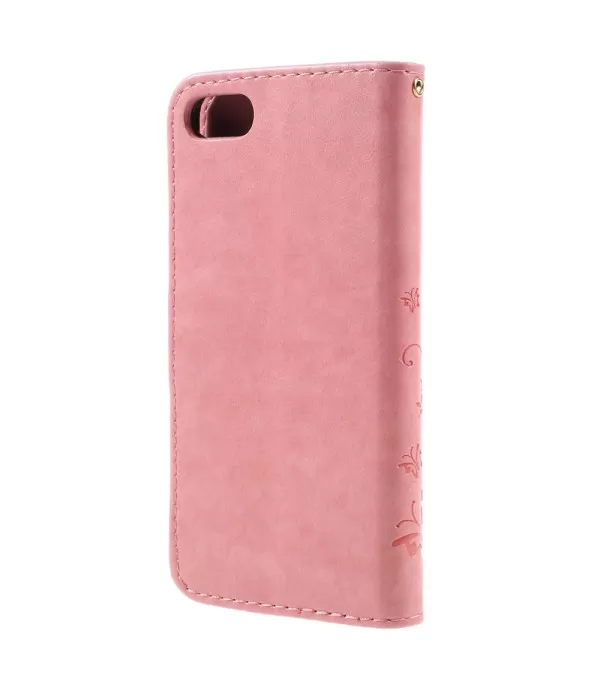 Preklopna torbica maskica s uzorkom leptira za iPhone SE / 8 / 7