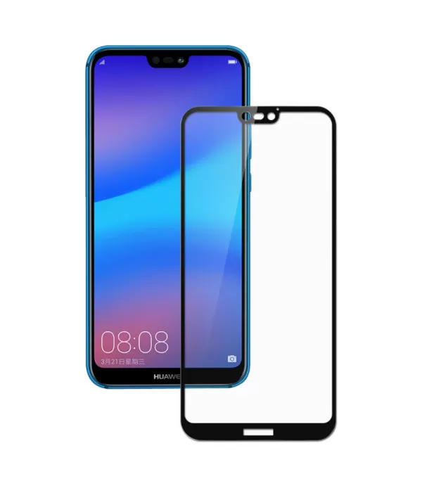 Premium zaštitno kaljeno staklo Huawei P20 Lite s crnim rubovima