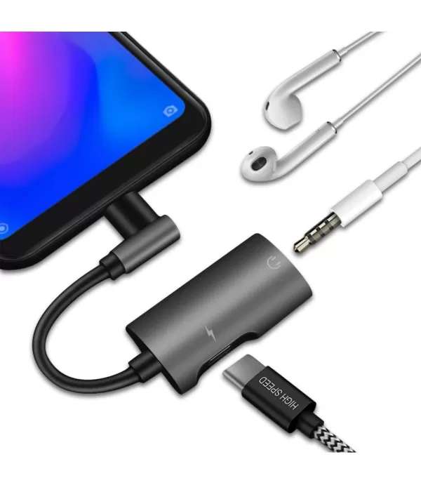 Audio adapter Type-C na  3.5mm + Type-C port za punjenje
