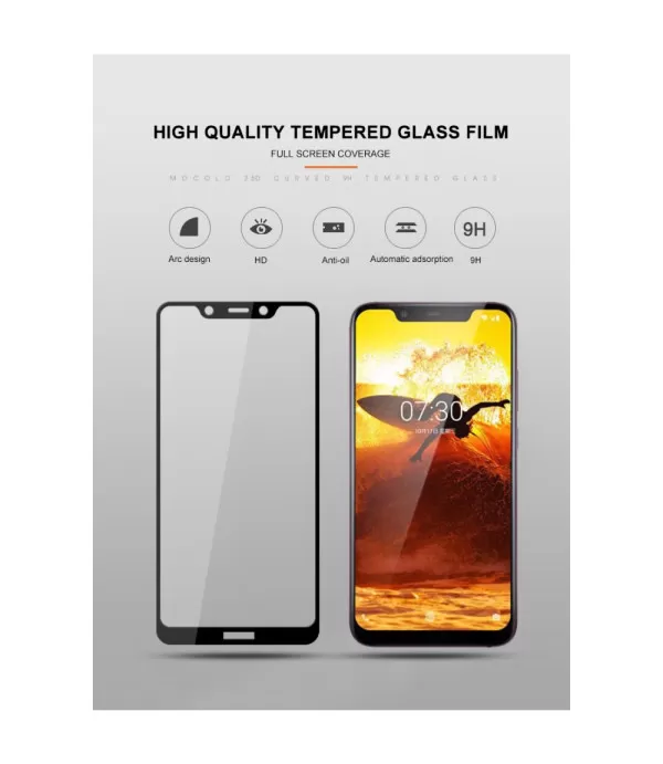 RURIHAI Premium zaštitno kaljeno staklo Nokia 8.1