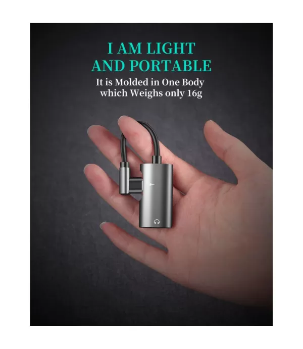 Audio adapter Type-C na  3.5mm + Type-C port za punjenje