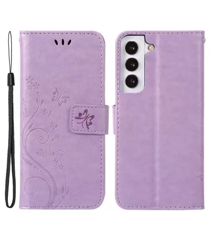 Cvijeće i leptir preklopna torbica futrola Samsung Galaxy S22
