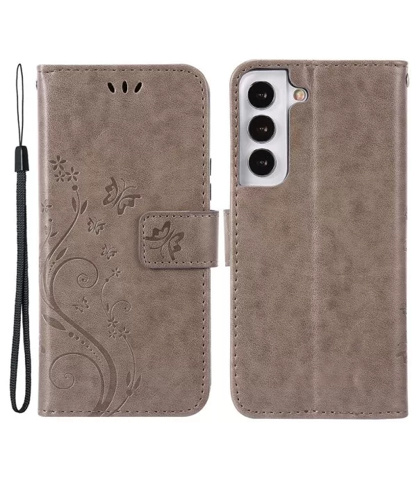 Cvijeće i leptir preklopna torbica futrola Samsung Galaxy S22