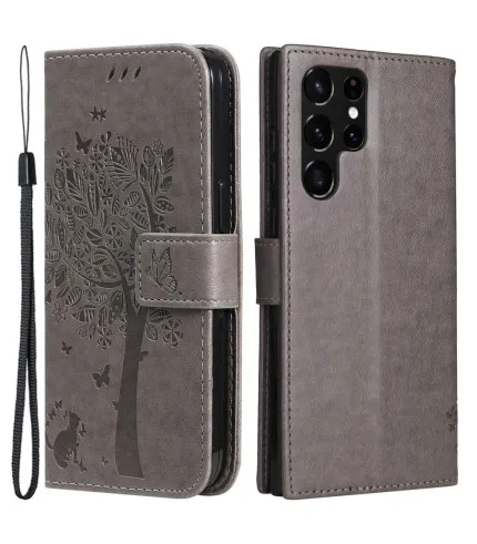 Leptir i cvijeće preklopna torbica futrola Samsung Galaxy S23 5G Ultra