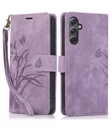 Leptir i orhideje preklopna torbica futrola Samsung Galaxy S24 Plus 5G