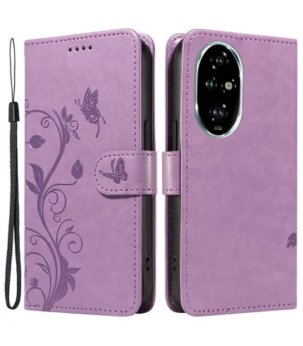  Cijeće i leptiri dizajn preklopna torbica futrola za Honor 200 Pro