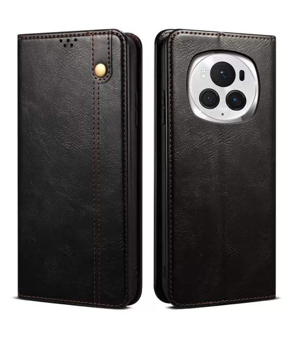 Crazy Horse Waxy preklopna torbica futrola za Honor Magic6 Pro 5G