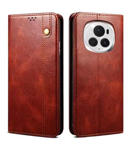 Crazy Horse Waxy preklopna torbica futrola za Honor Magic6 Pro 5G