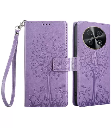  Drvo dizajn preklopna torbica futrola za Huawei Nova 12i 4G