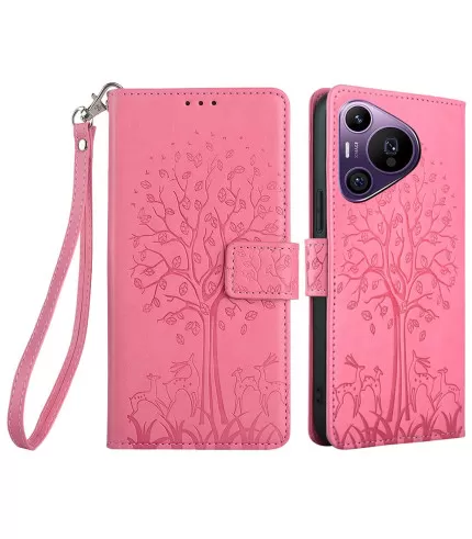  Drvo dizajn preklopna torbica futrola za Huawei Pura 70 Pro