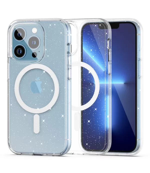 Prozirna gliter MagSafe silikonska maskica za iPhone 13 Pro
