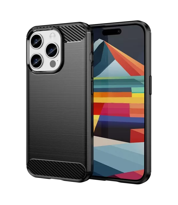 Carbon Brush silikonska zaštitna maskica Apple iPhone 15 Pro 6.1"