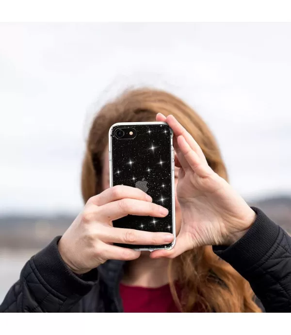 Prozirna gliter silikonska maskica za iPhone 8, iPhone SE 2022