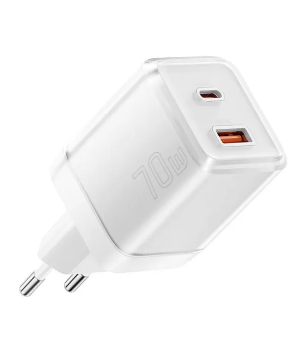 ESSAGER brzi punjač 70W Type C + USB-A