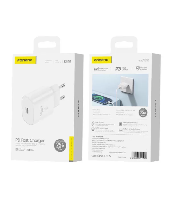 Foneng EU51 USB-C kućni punjač 25W