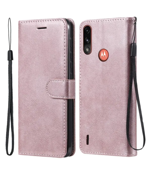 Solid color preklopna torbica futrola Motorola Moto E7 Power