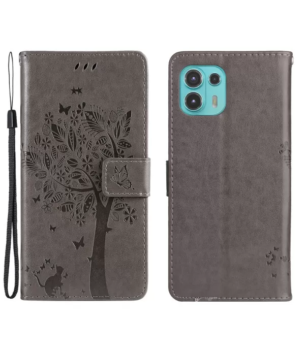 Cvijeće i leptiri preklopna torbica futrola Motorola Moto Edge 20 Lite
