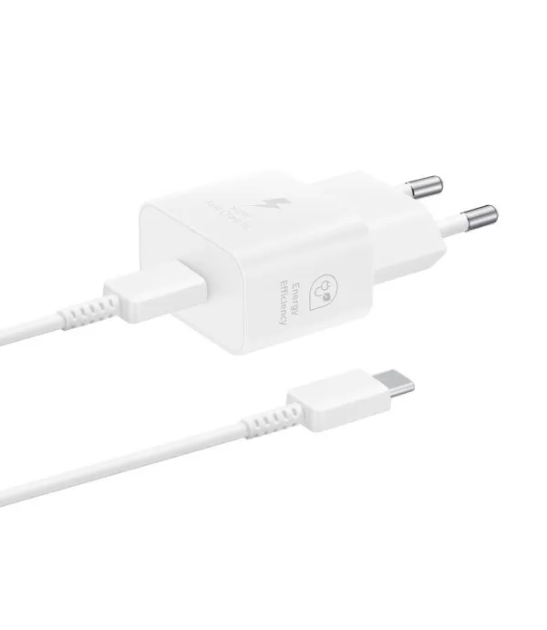 Original Samsung kućni punjač adapter Fast charge 25W s Type C kabelom EP-T2510XWEGEU 2024