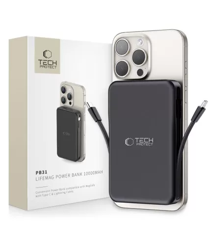 TECH-PROTECT Lifemag PB31 Magsafe magnetni powerbank, 15W, 10000mAh