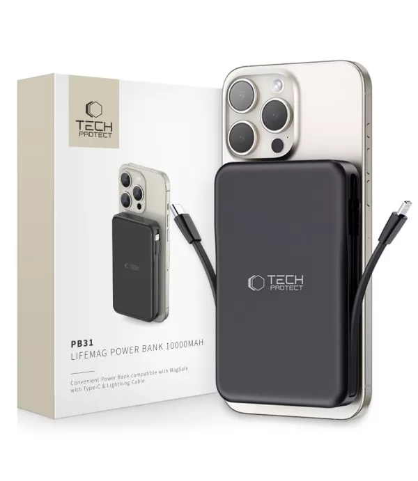 TECH-PROTECT Lifemag PB31 Magsafe magnetni powerbank, 15W, 10000mAh