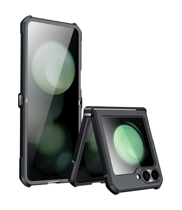 XUNDD Prozirna Silikonska Maskica s Crnim Rubom za Samsung Galaxy Z Flip6 5G