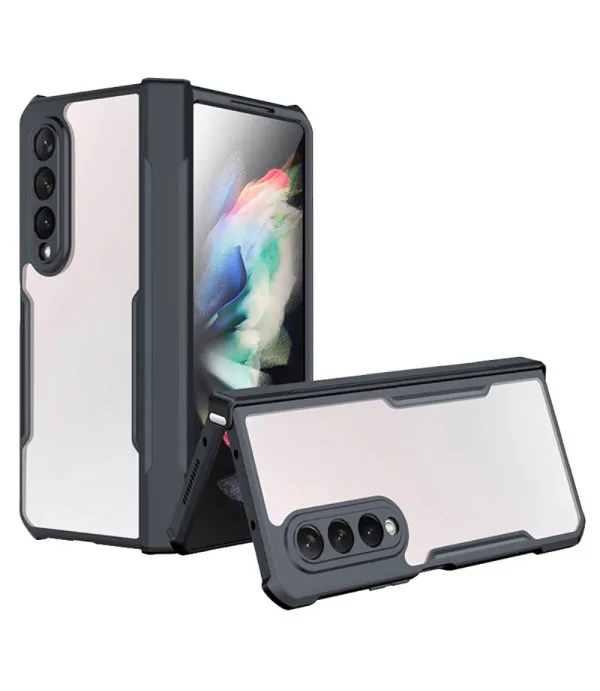 XUNDD prozirna maskica s crnim rubom za Samsung Galaxy Z Fold3 5G