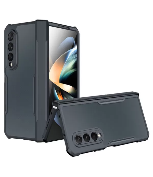 XUNDD prozirna maskica s crnim rubom za Samsung Galaxy Z Fold4 5G