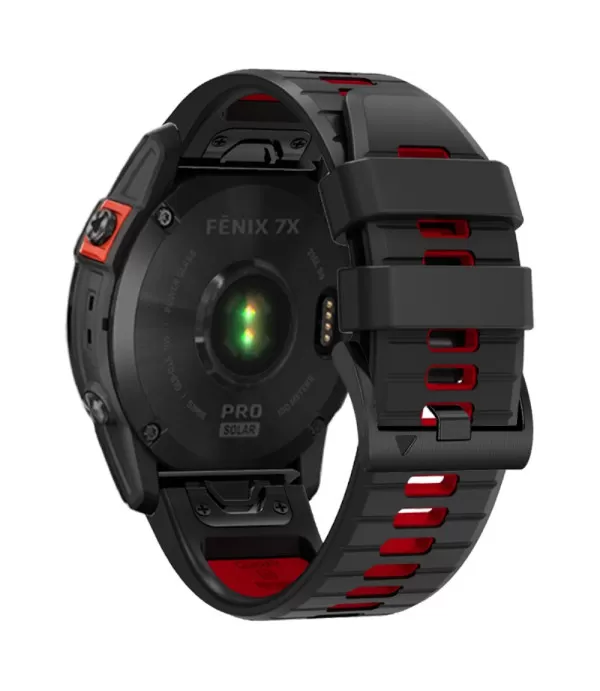 Dual Color silikonski remen s brzom kopčom sat Garmin Fenix 8, Fenix 7, Fenix 6, Fenix 5 22mm