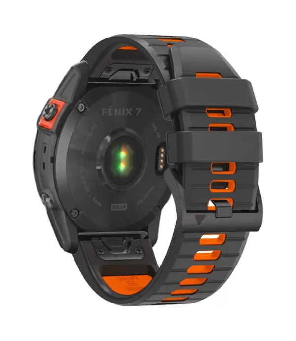 Dual Color silikonski remen s brzom kopčom sat Garmin Fenix 8, Fenix 7, Fenix 6, Fenix 5 22mm