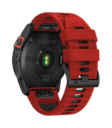 Silicone Watch Band dual colors for Garmin Fenix 7x 26mm