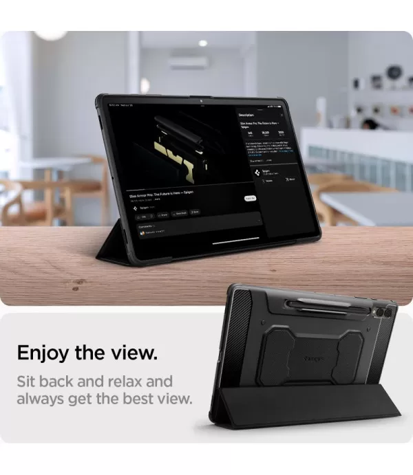 Spigen RUGGED ARMOR preklopna torbica futrola za Samsung Tab S9 Plus / Tab S9 FE+ Plus