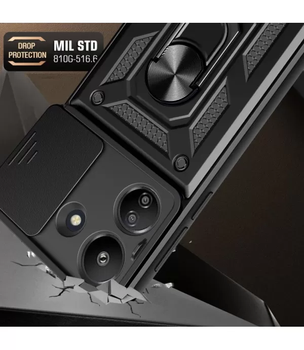 Hybrid magnet ​​PC + TPU maskica sa zaštitom za kameru za Xiaomi Redmi 13C