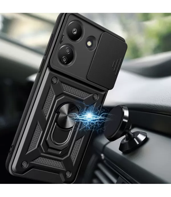 Hybrid magnet ​​PC + TPU maskica sa zaštitom za kameru za Xiaomi Redmi 13C