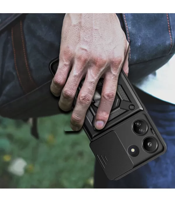 Hybrid magnet ​​PC + TPU maskica sa zaštitom za kameru za Xiaomi Redmi 13C