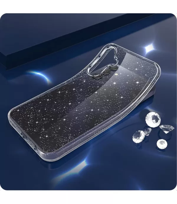 Prozirna gliter silikonska maskica za Samsung Galaxy A25 5G