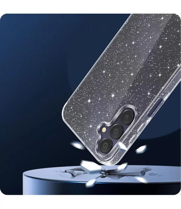 Prozirna gliter silikonska maskica za Samsung Galaxy A25 5G