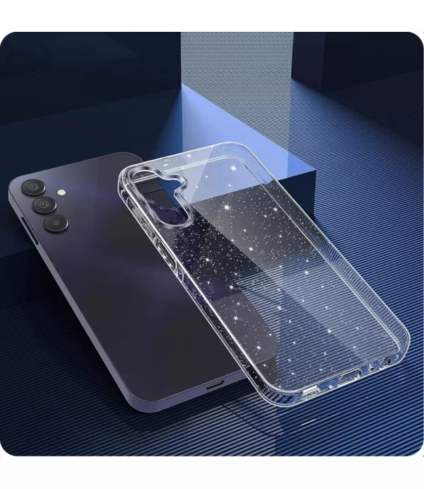 Prozirna gliter silikonska maskica za Samsung Galaxy A25 5G
