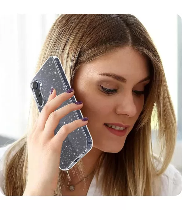 Prozirna gliter silikonska maskica za Samsung Galaxy A25 5G