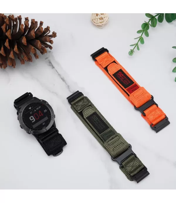 Nylon Scout serija remen s brzom kopčom sat Garmin Fenix 7, Fenix 6, Fenix 5 22mm