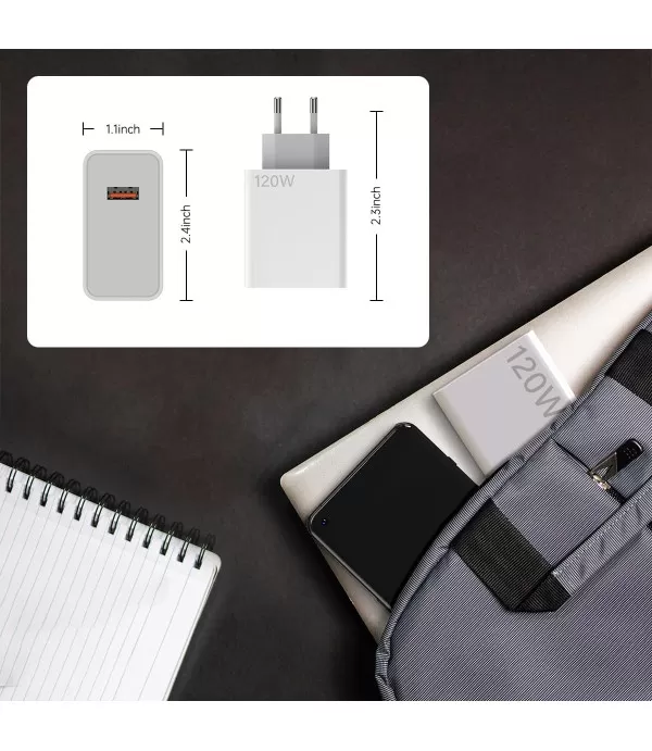 XIAOMI MDY-14-EE Hypercharge 120W kućni punjač s Type-C kabelom za punjenje