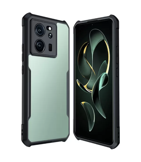 XUNDD prozirna silikonska maskica s crnim rubom za Xiaomi 13T/13T Pro 5G