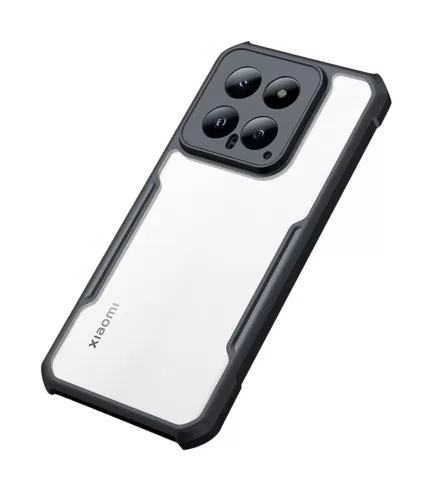 XUNDD prozirna silikonska maskica s crnim rubom za Xiaomi 14 5G