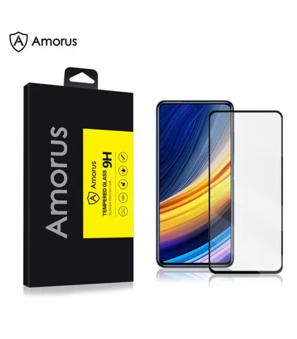 AMORUS Premium silk print zaštitno kaljeno staklo Xiaomi Poco X3