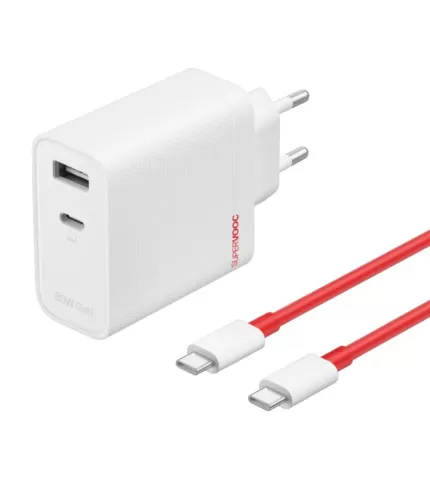 OnePlus kućni punjač SUPERVOOC USB-C + Type C 80W bijeli