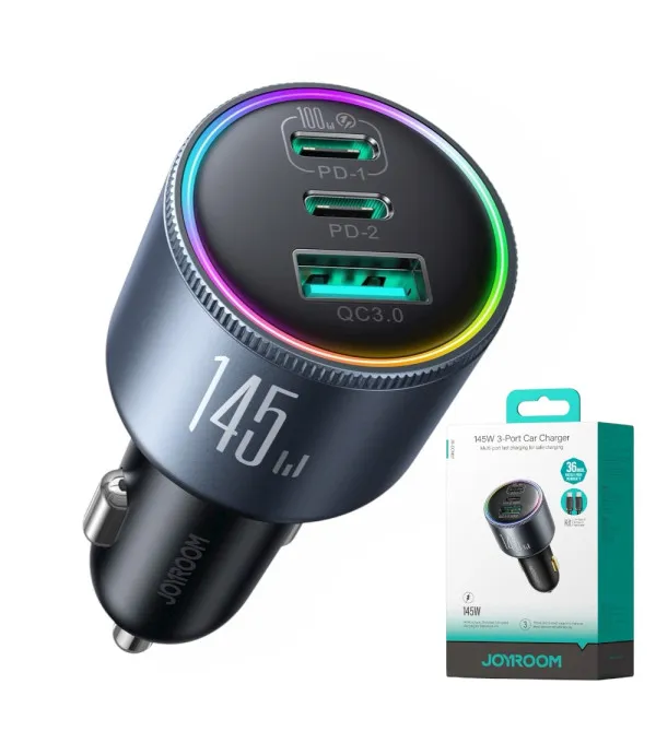 Joyroom JR-CCN07 auto punjač 145W s tri brza porta