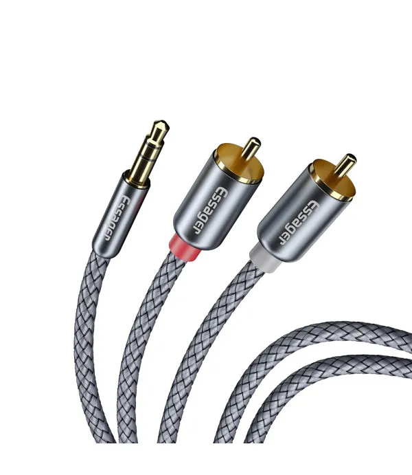 ESSAGER 3.5mm na 2 RCA audio kabel 2m