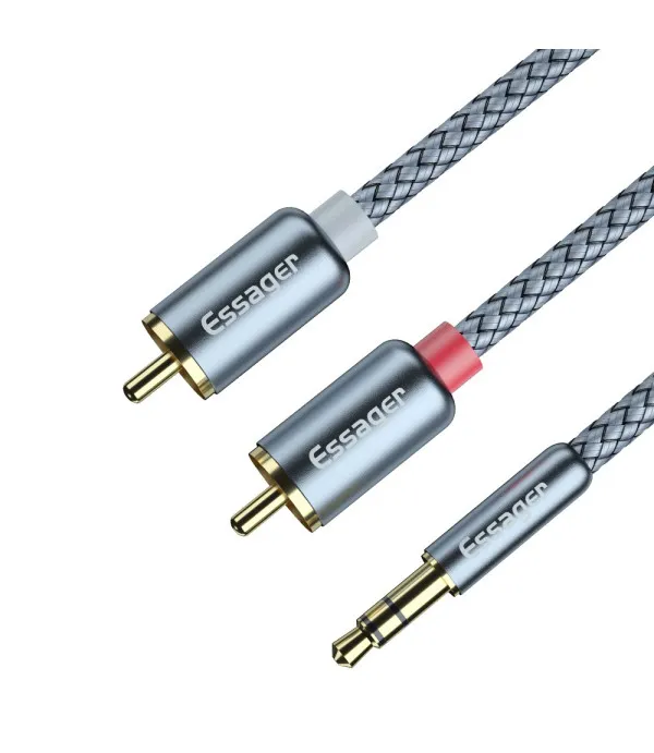 ESSAGER 3.5mm na 2 RCA audio kabel 2m